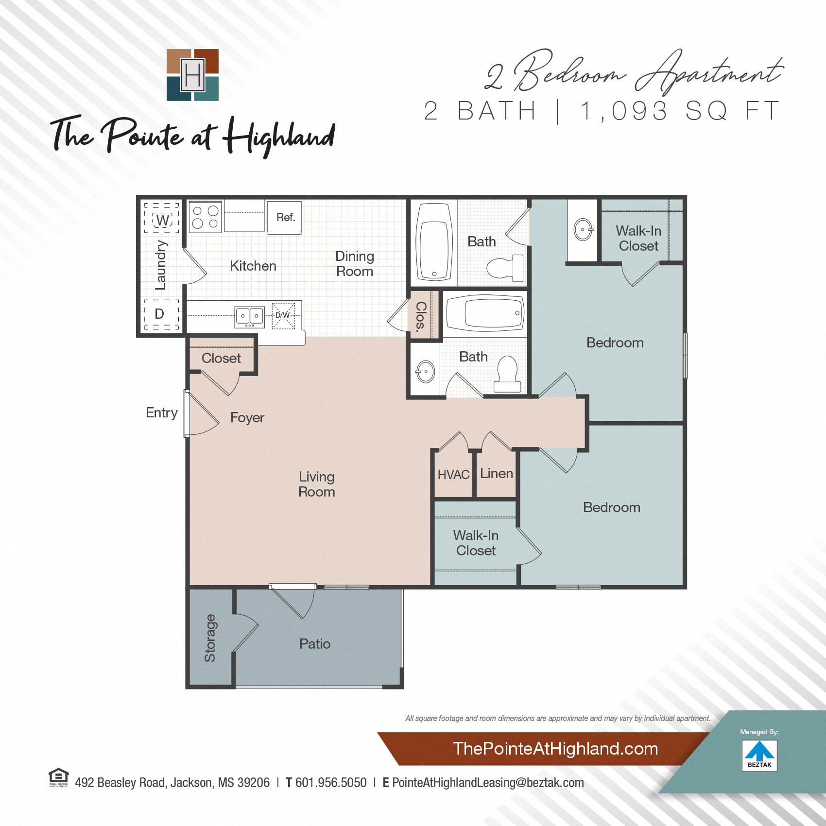 2 Bedroom floor plan